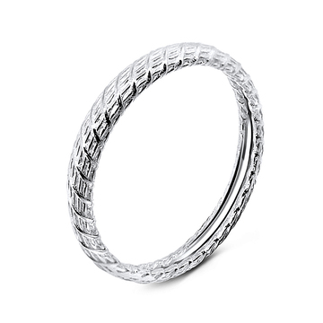 Unique Pattern Silver Ring NSR-836